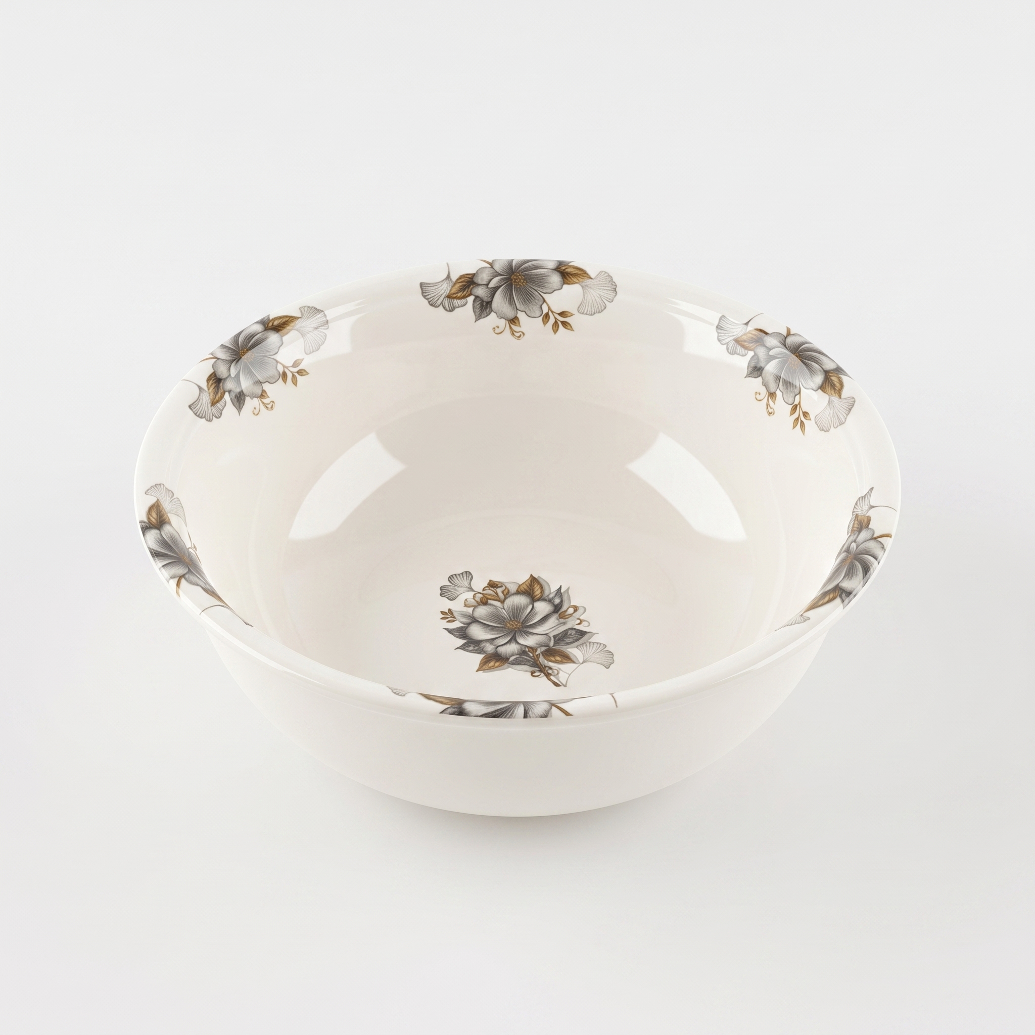 Metallic Gold Floral Elegance 72 Piece Melamine Dinner Set | YB Melamine - Image 4