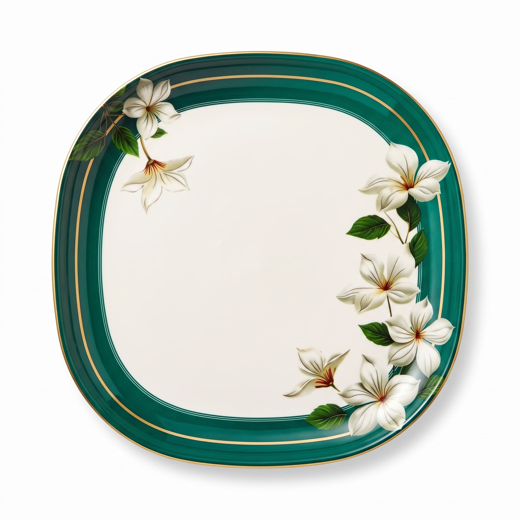 Forest Jade Blossom 72 Piece Melamine Dinner Set | YB Melamine