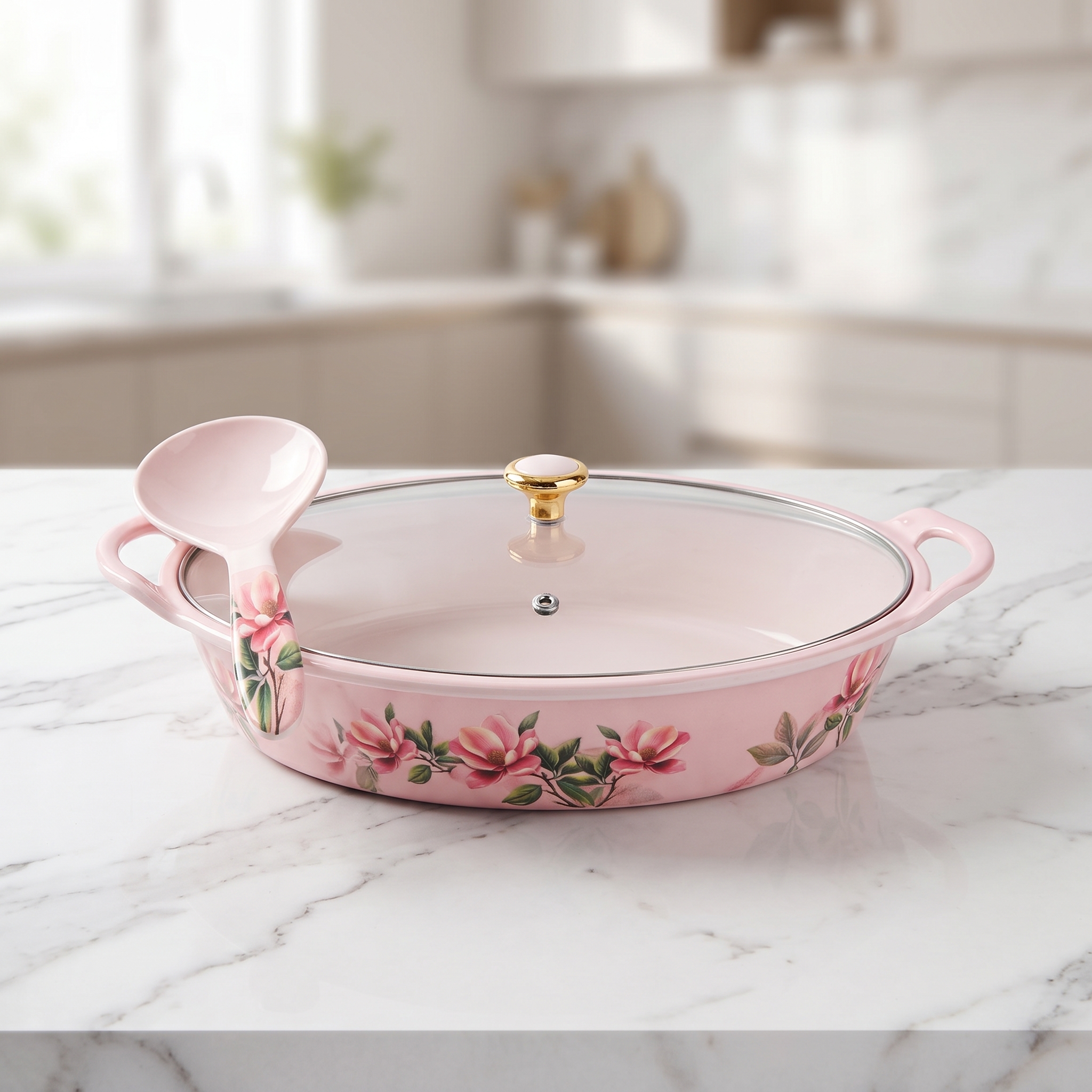 Blush Pink Floral Melamine 72 Piece Dinner Set | YB Melamine - Image 6