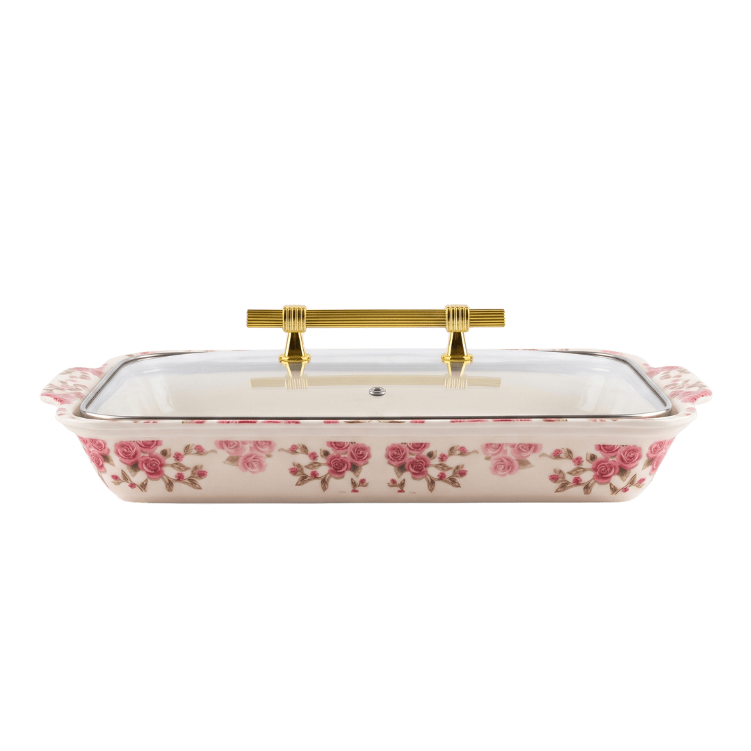Classic Pink Rose 72 Piece Melamine Dinner Set | YB Melamine - Image 3