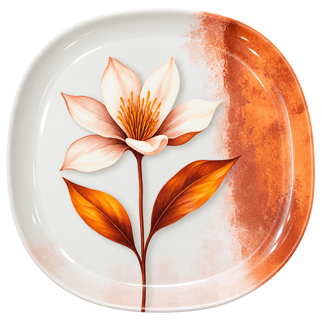 Terracotta Blossom 72 Piece Melamine Dinner Set | YB Melamine