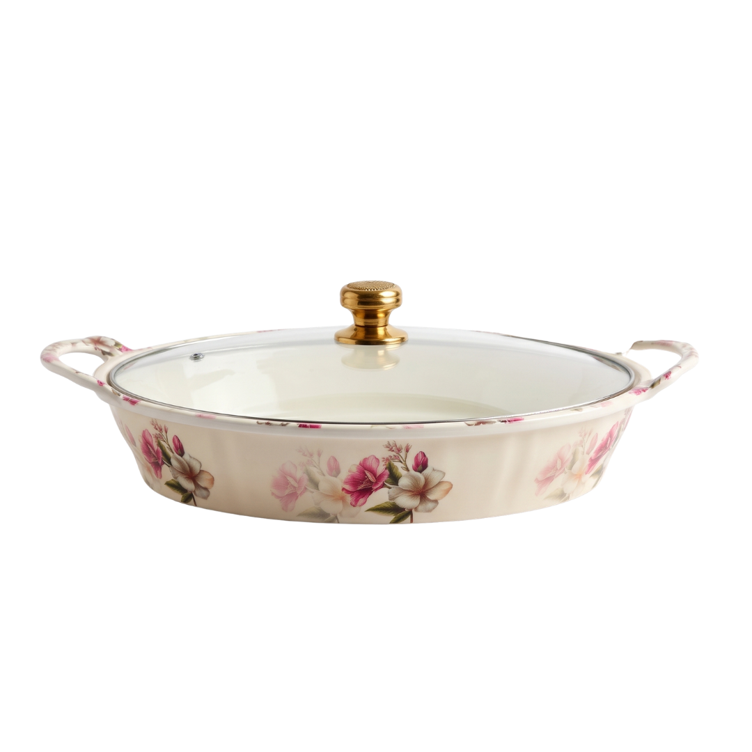 Pink & White Floral Bouquet 72 Piece Melamine Dinner Set | YB Melamine - Image 5