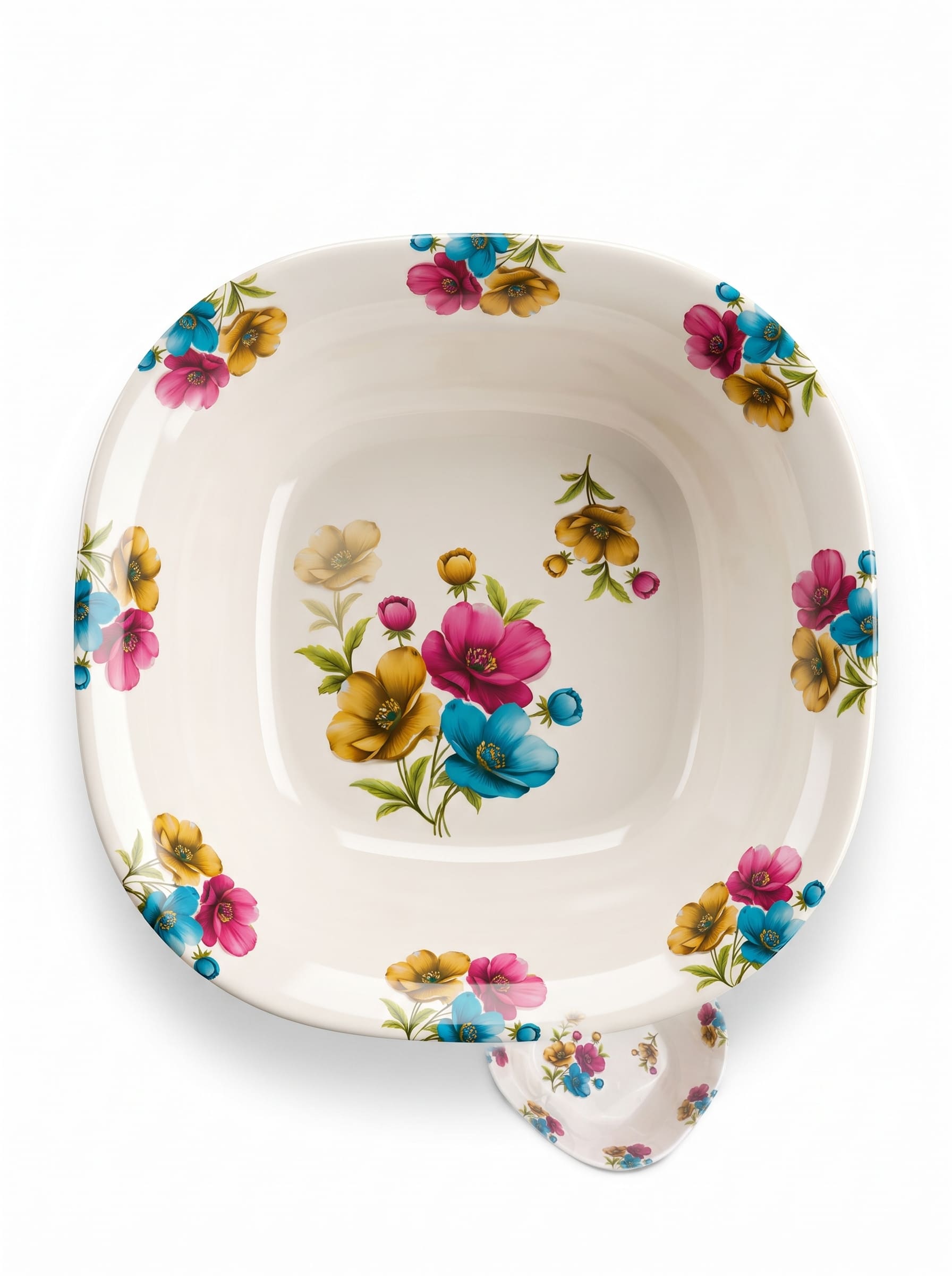 Boho Bright Floral Blossom 72 Piece Melamine Dinner Set | YB Melamine - Image 3