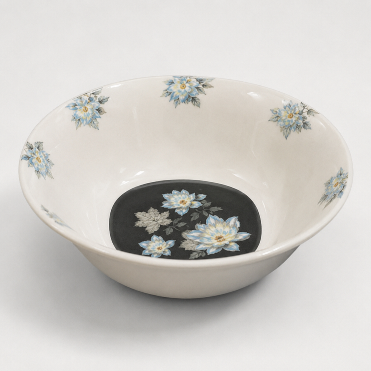Dark Noir Blue Blossom 72 Piece Melamine Dinner Set | YB Melamine - Image 4