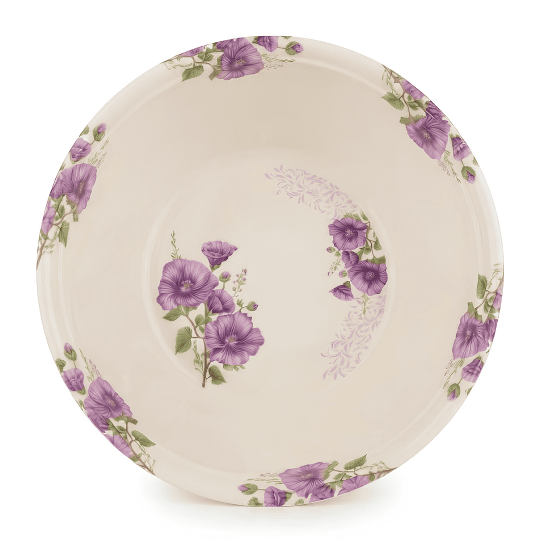 Royal Purple Floral 72 Piece Melamine Dinner Set | YB Melamine - Image 2