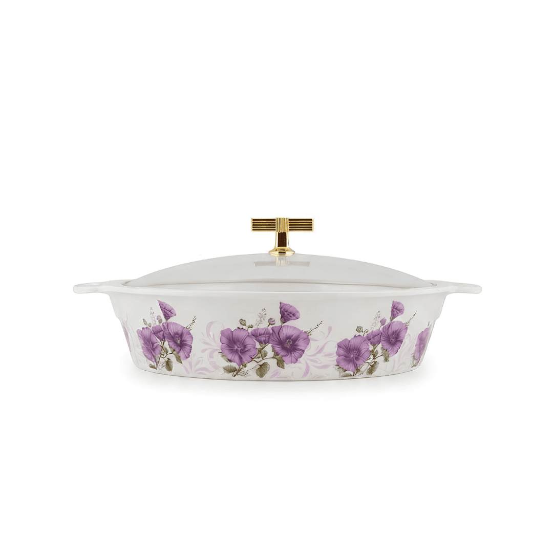 Royal Purple Floral 72 Piece Melamine Dinner Set | YB Melamine - Image 7