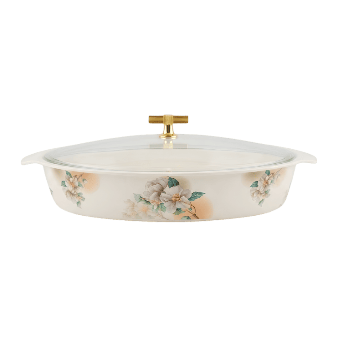 White Floral 72 Piece Melamine Dinner Set | YB Melamine - Image 2