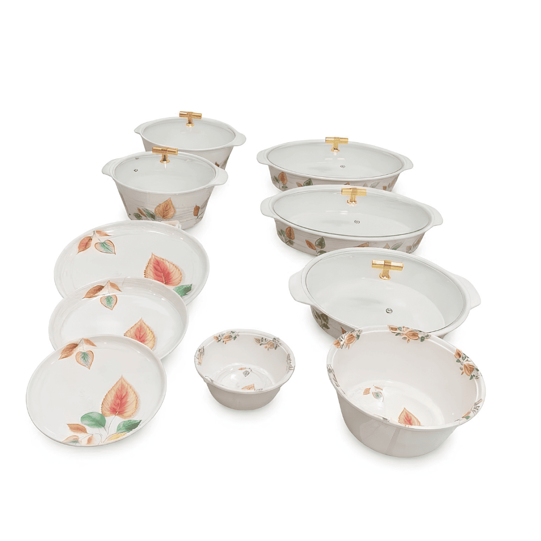 Autumn Leaves 72 Piece Melamine Dinner Set | YB Melamine - Image 2