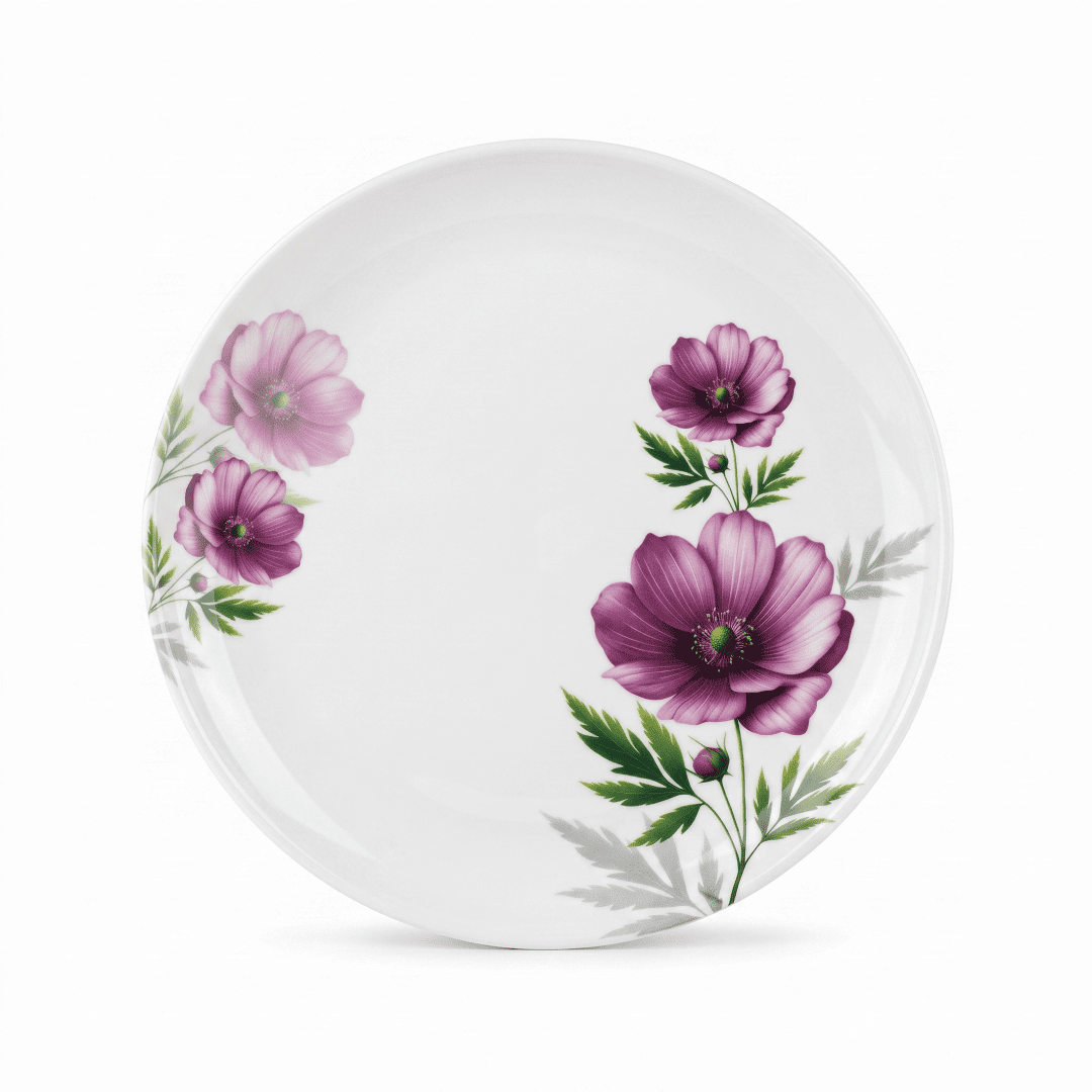 Amethyst Blossom Double Glazed 80 Piece Melamine Dinner Set | YB Melamine