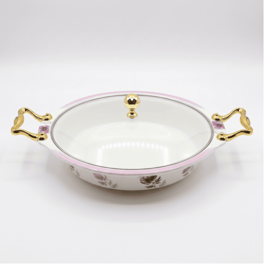 Amethyst Blossom Double Glazed 80 Piece Melamine Dinner Set | YB Melamine - Image 4